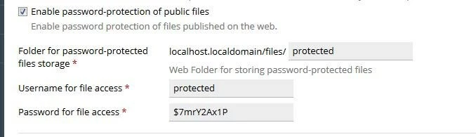 Image: Plesk configuration menu for file access