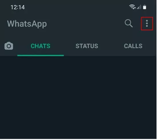 Image: WhatsApp: Three dot menu
