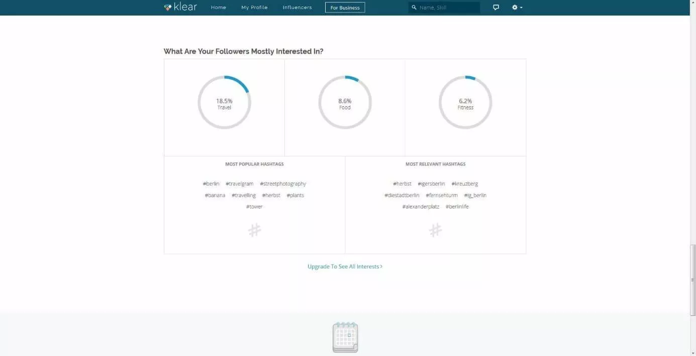 Overview of statistics using Klear