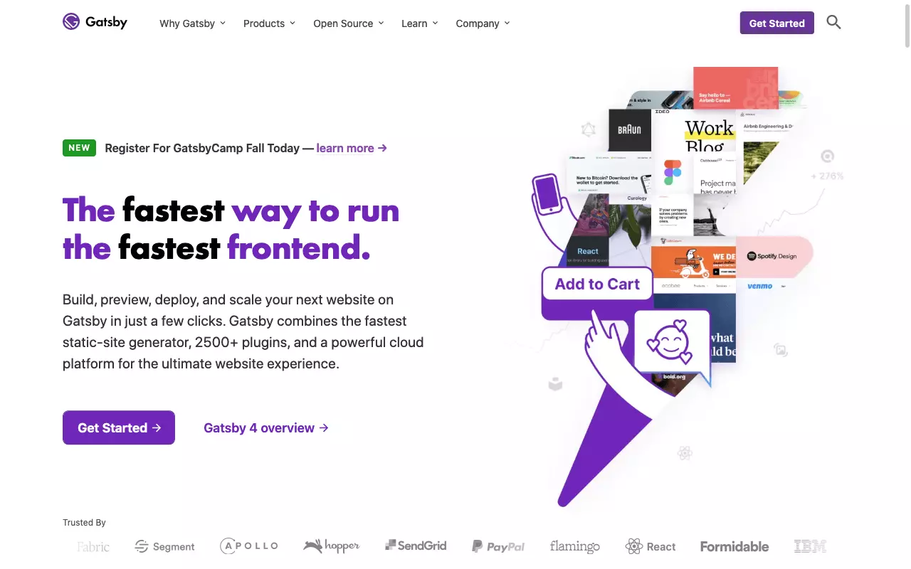 Screenshot of Gatsby