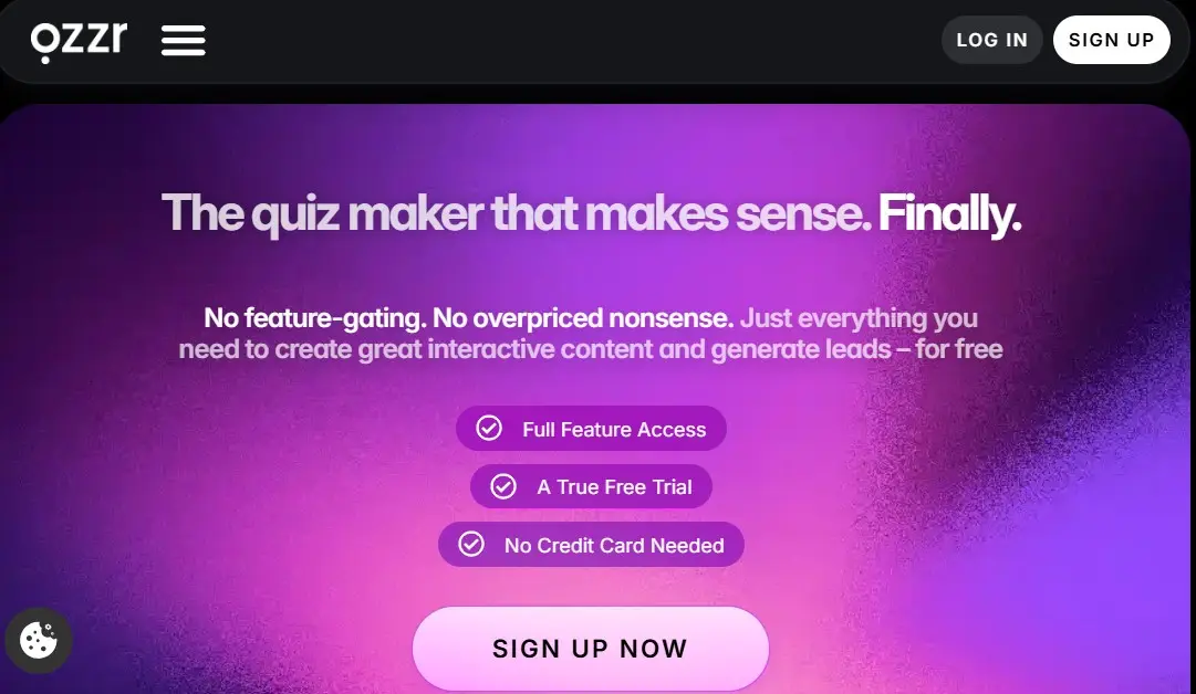 Image: Qzzr website