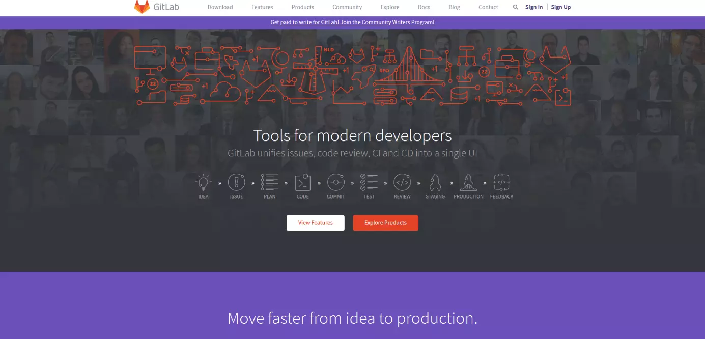 Image: GitLab home page