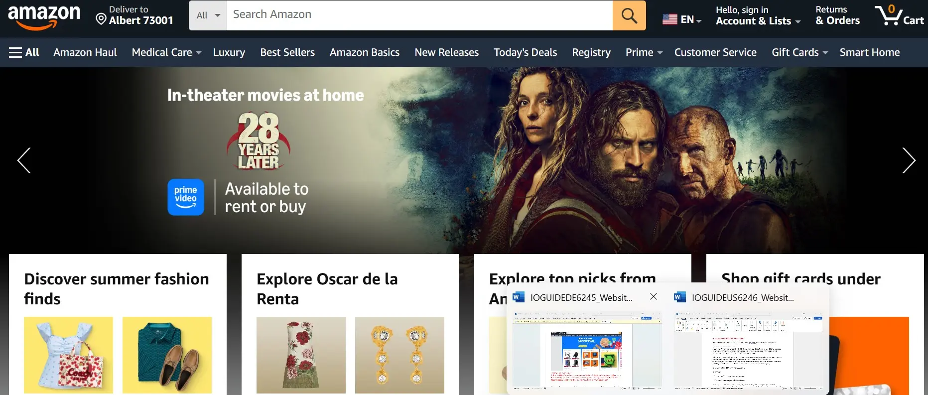 Image: Amazon &ndash; example of an online shop
