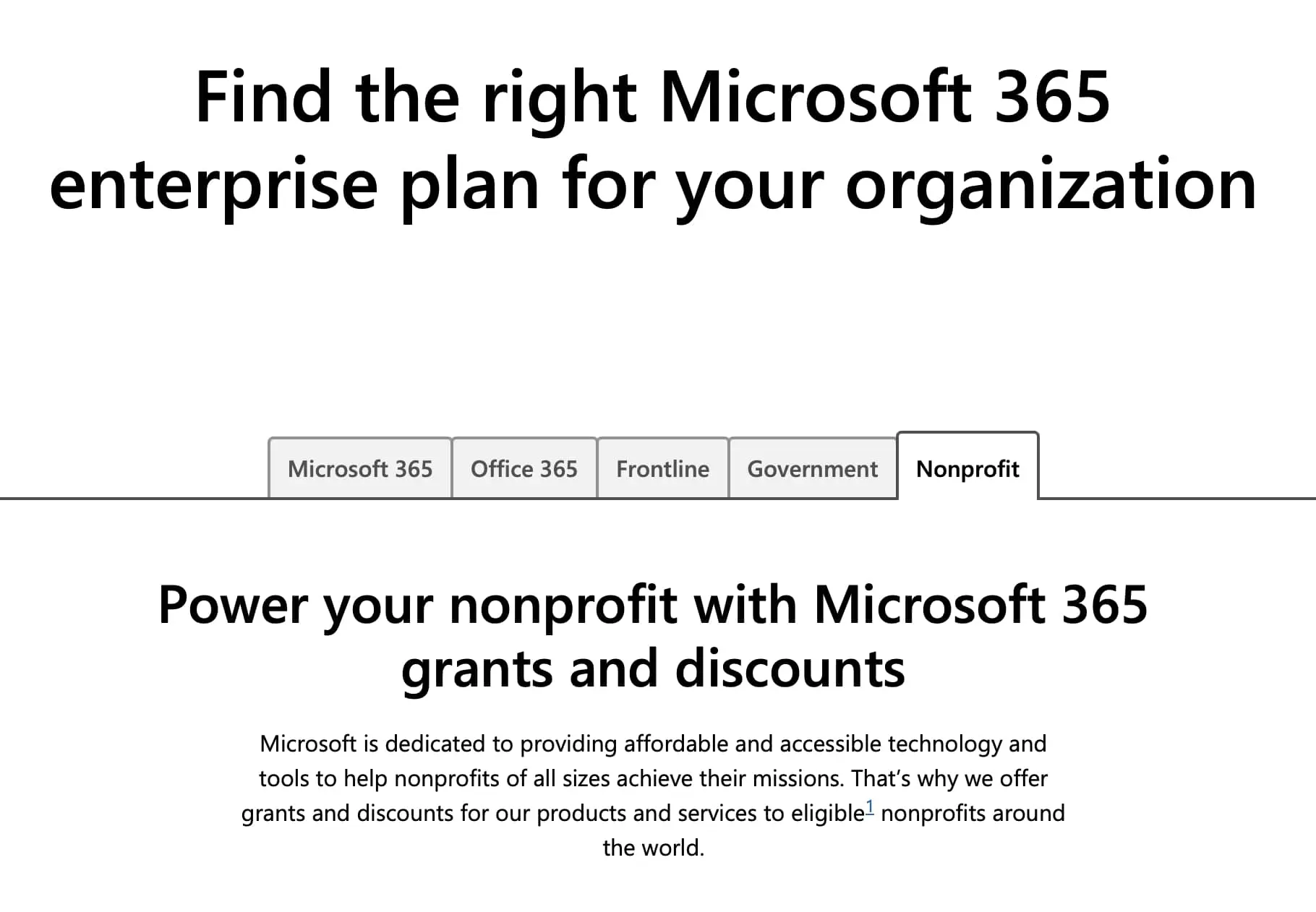 Image: Microsoft 365 Nonprofit