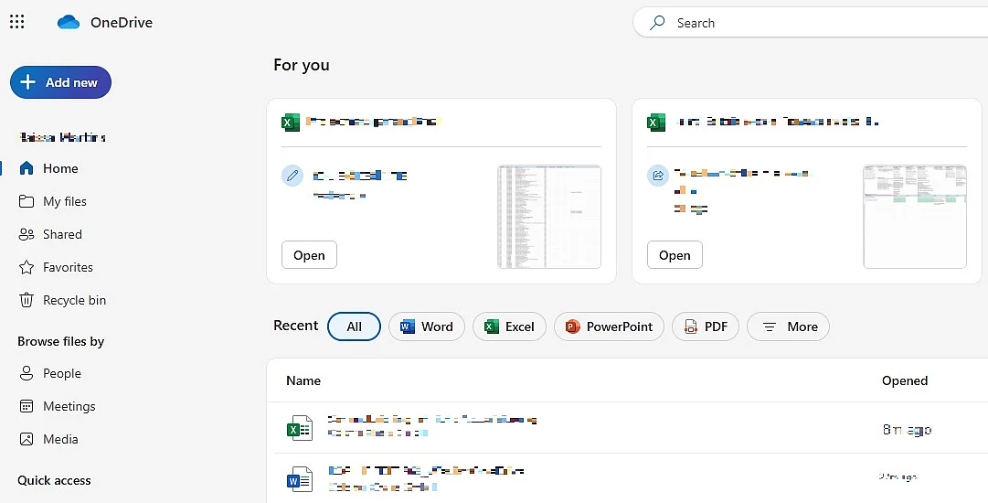Screenshot of the OneDrive menu with a Microsoft account Image: Screenshot of the OneDrive menu with a Microsoft account