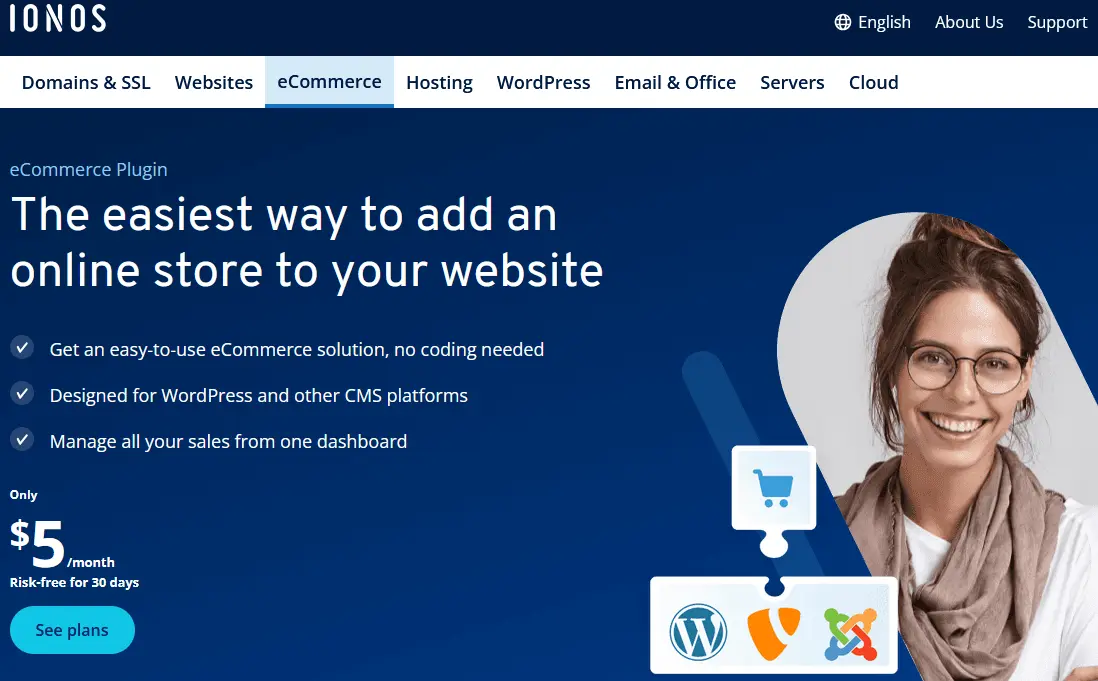 Image: IONOS eCommerce plugin screenshot
