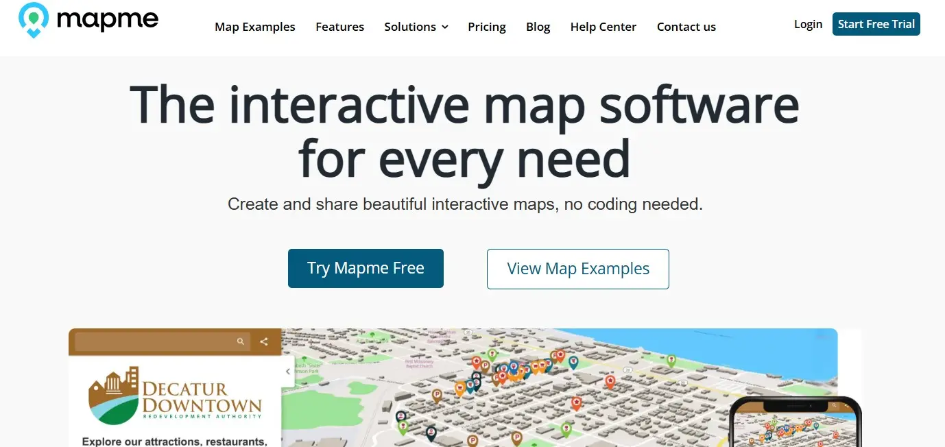 Image: Mapme user interface