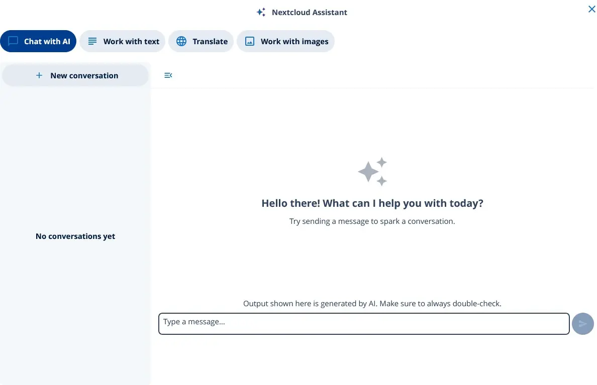 Image: Nextcloud Assistant in Workspace