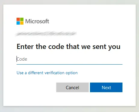 Skype: Enter code and then click “Next” Image: Skype: Enter code and then click “Next”