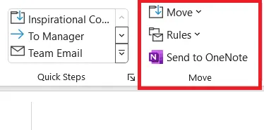 Outlook menu: Start tab Image: Outlook menu: Start tab