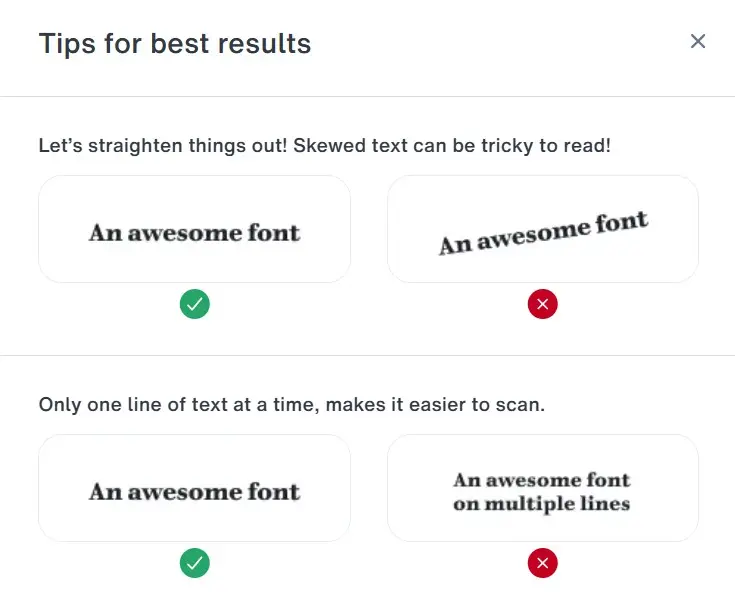 Font tips for best results Image: Font tips for best results