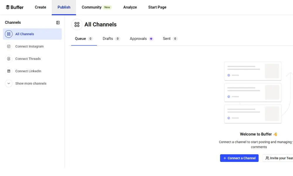 Image: Buffer user interface