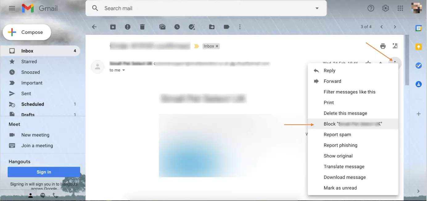 Image: Gmail: three-dot menu in inbox