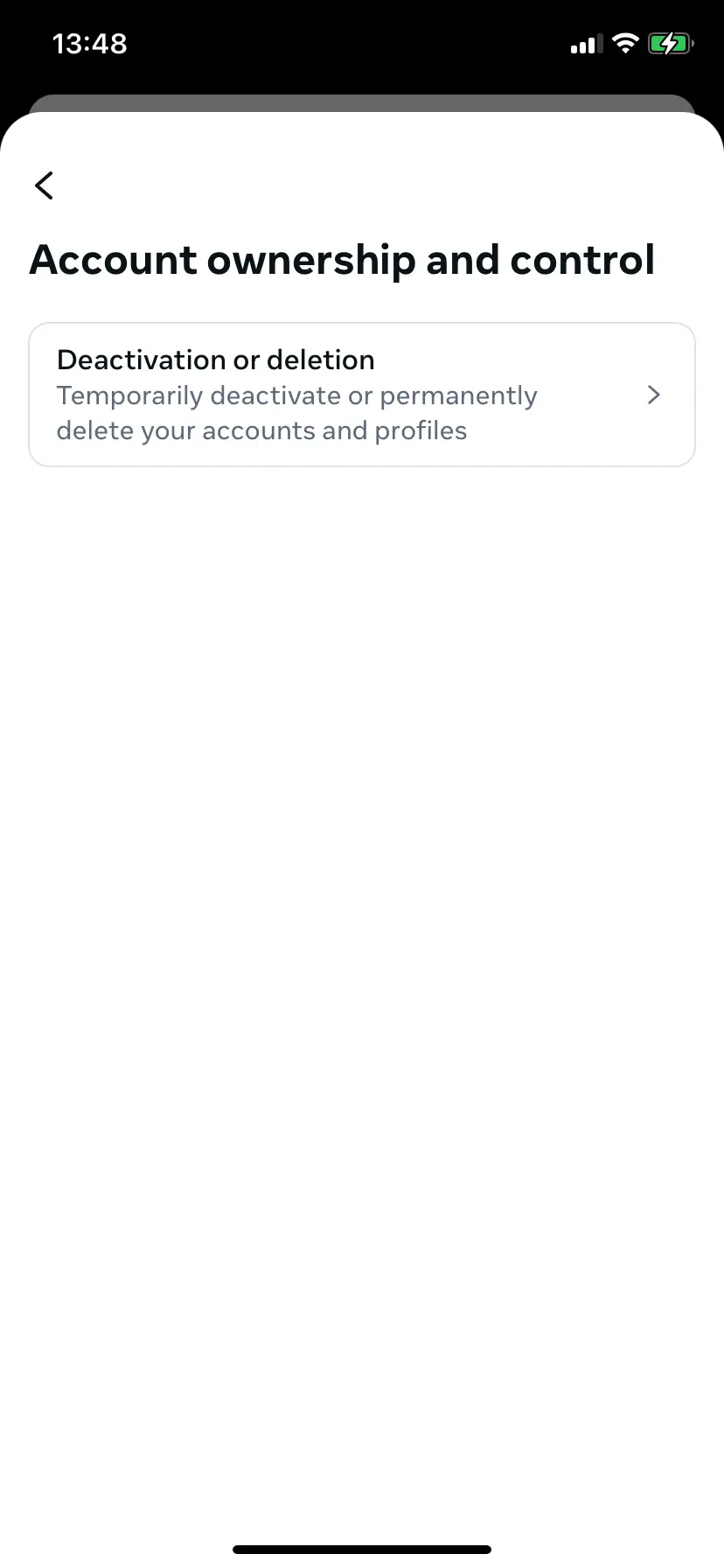 Image: Menu “Account ownership and control”