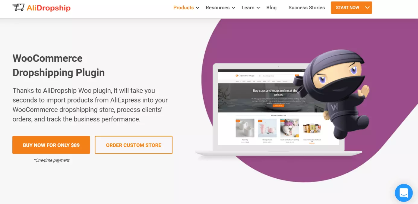 Image: Screenshot of AliDropship website