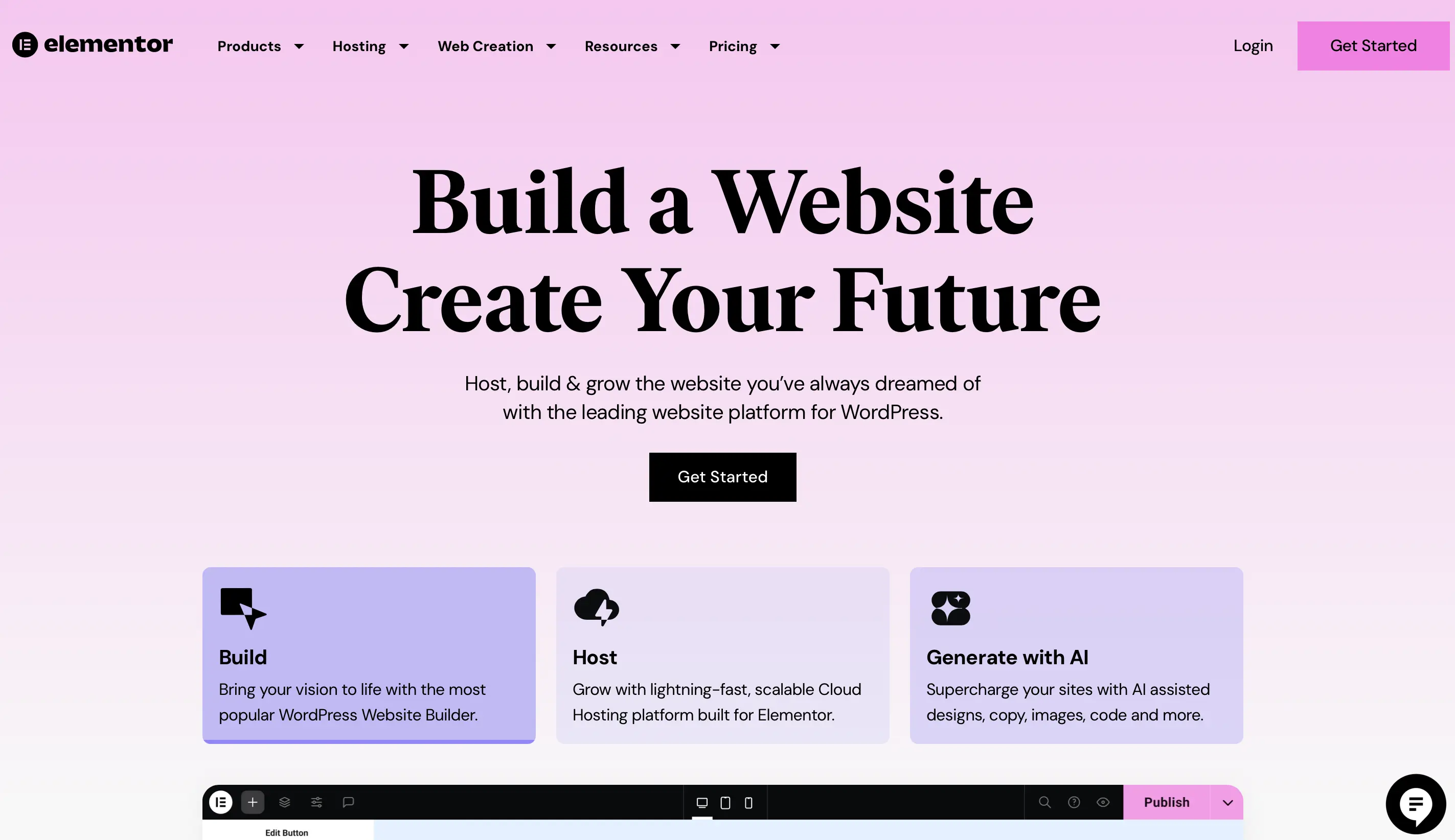 Screenshot of Elementor website Image: Screenshot of Elementor website