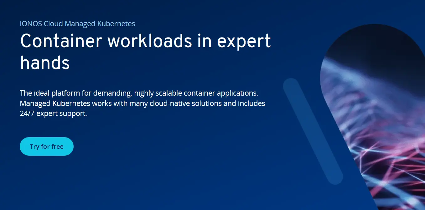 Image: Product website of IONOS Managed Kubernetes
