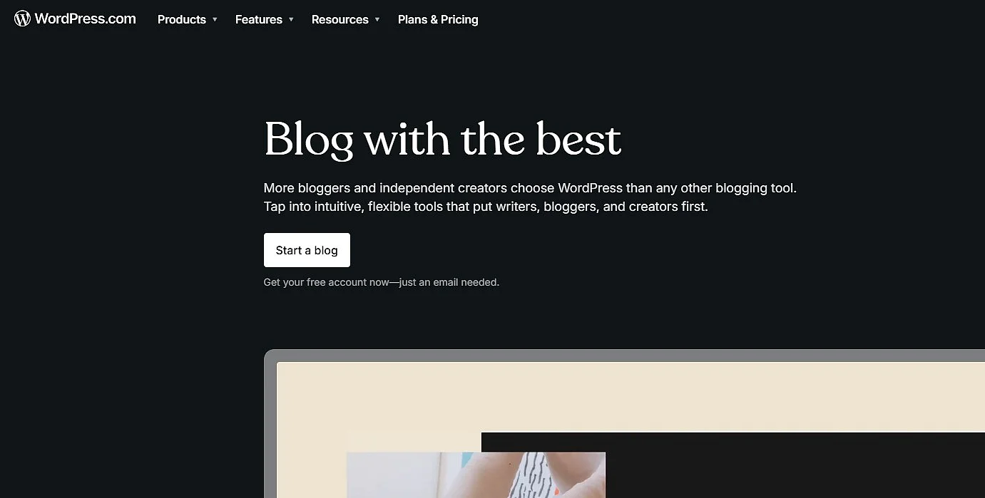 Image: WordPress.com: Blog with the best