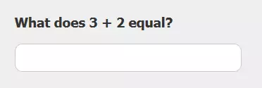 A mathematical captcha