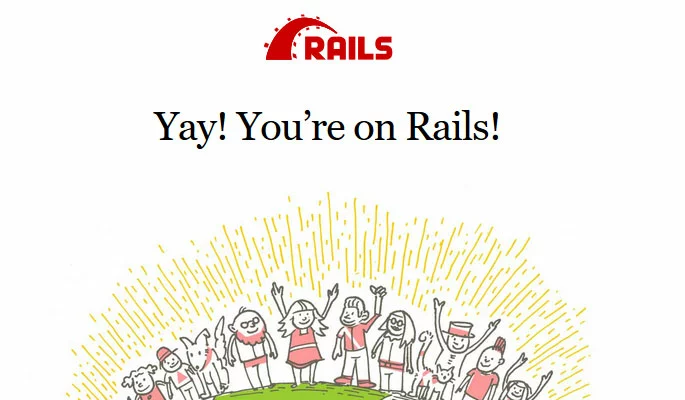 Image: Rails-Grußseite