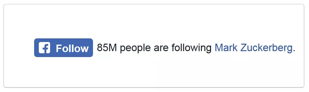 Facebook‘s Follow plugin