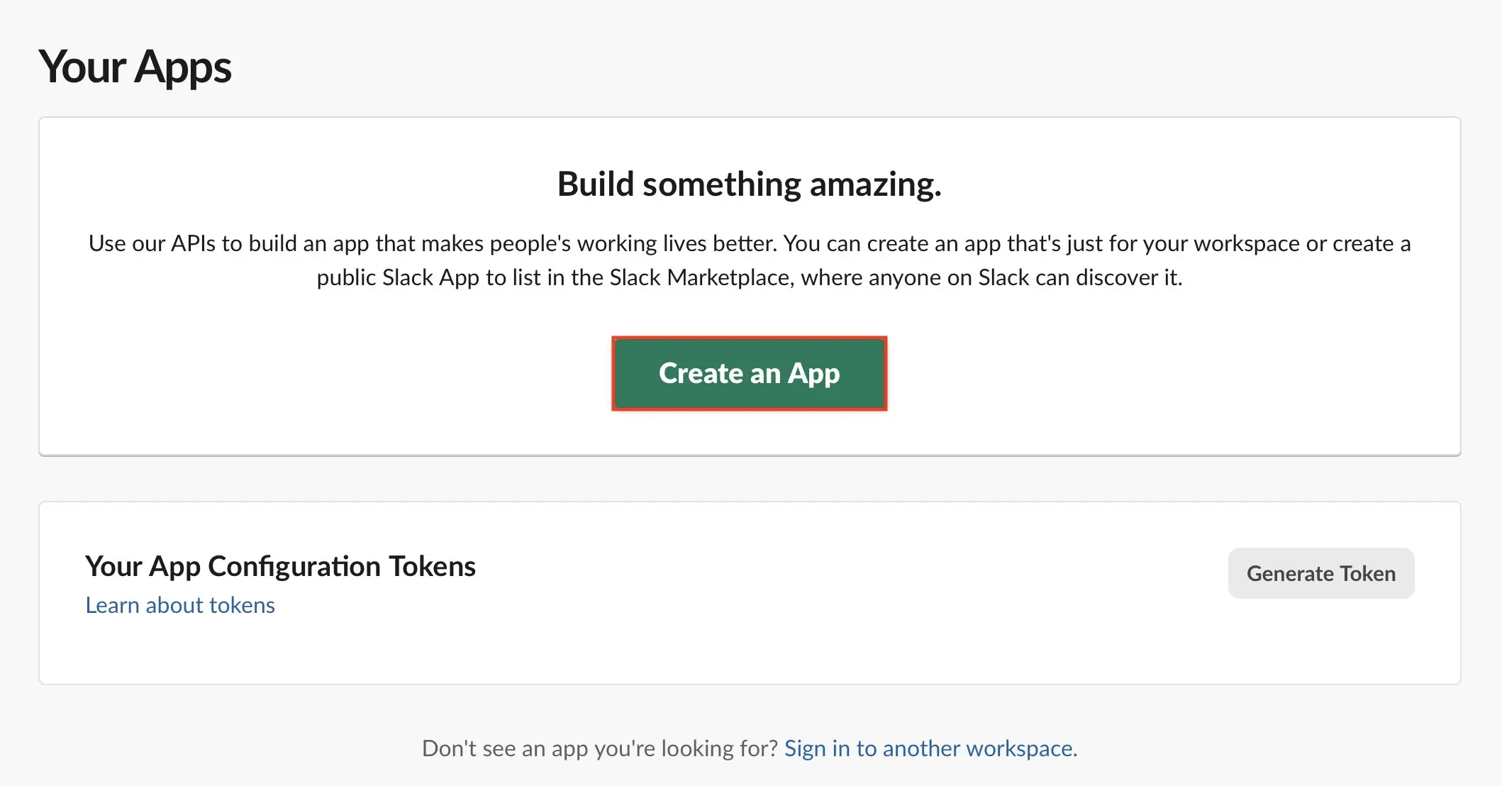 Slack: Create an App Image: Slack: Create an App