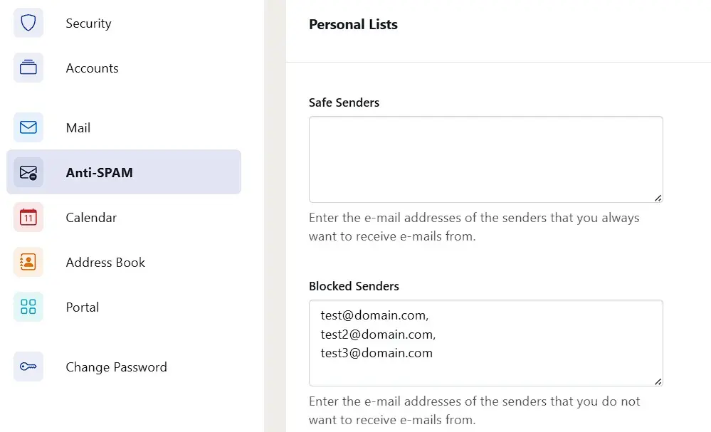 Image: IONOS Blacklist Example