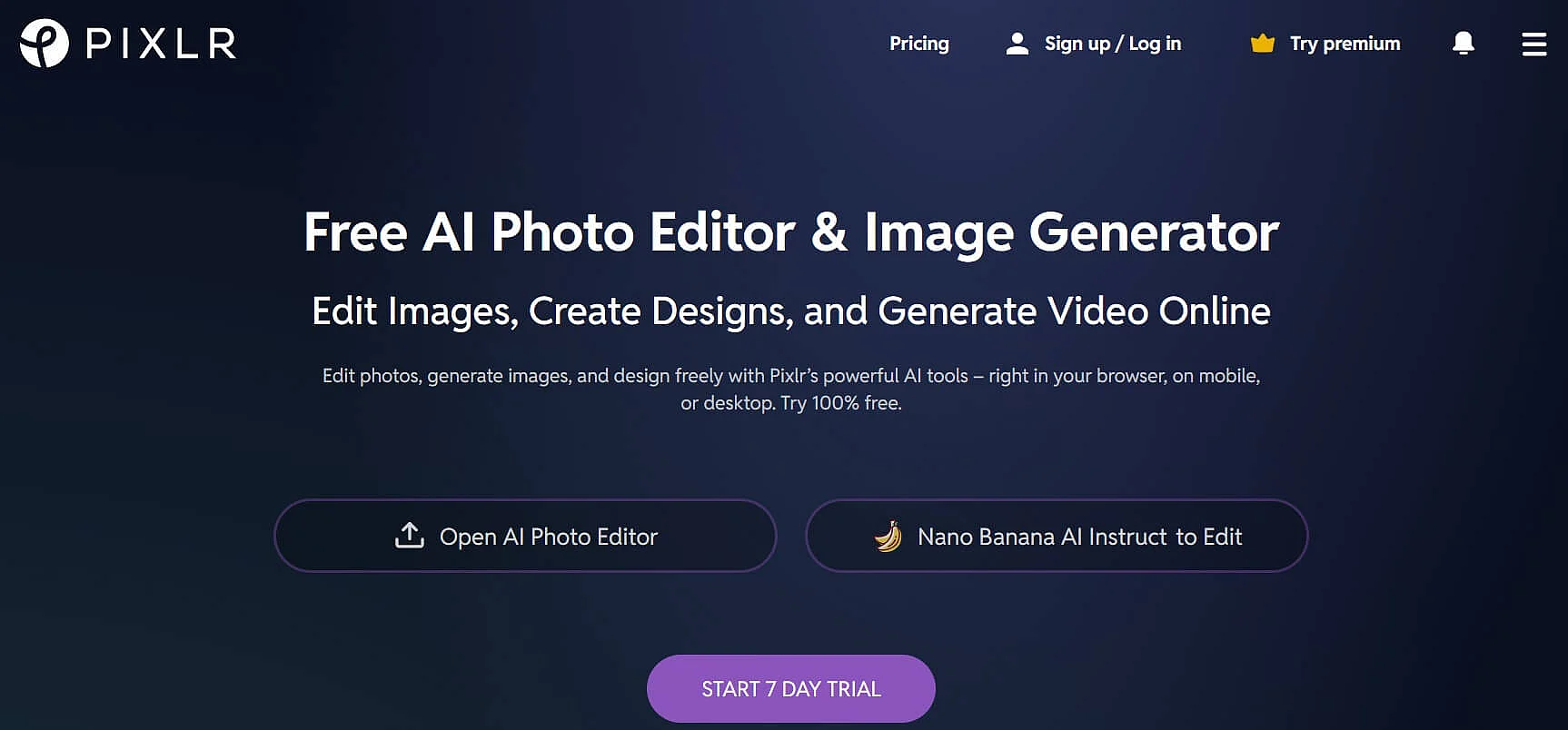Pixlr and its free photo editor Image: Pixlr and its free photo editor