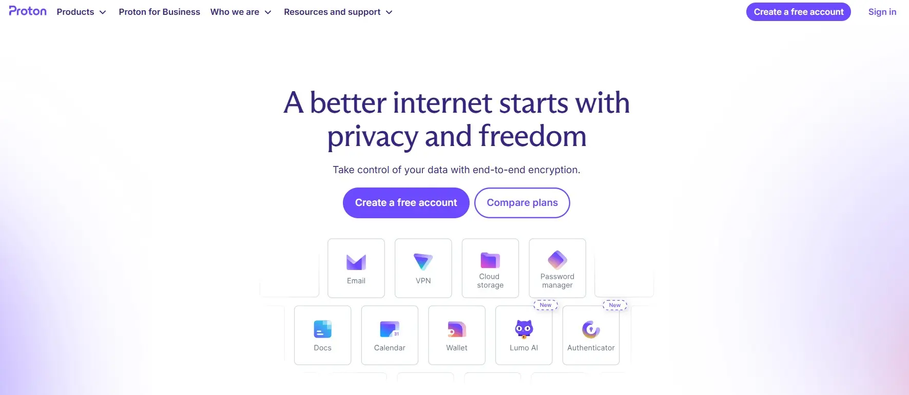 Image: Proton Mail website