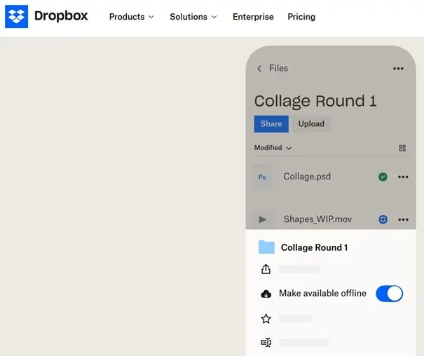 Image: Dropbox screenshot