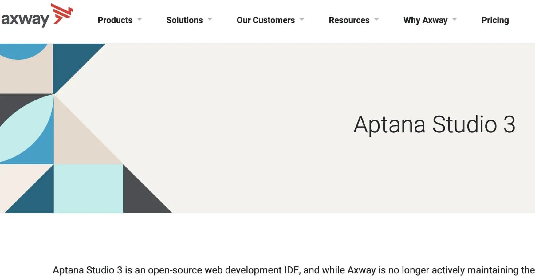 Screenshot of the Aptana website Image: Screenshot of the Aptana website