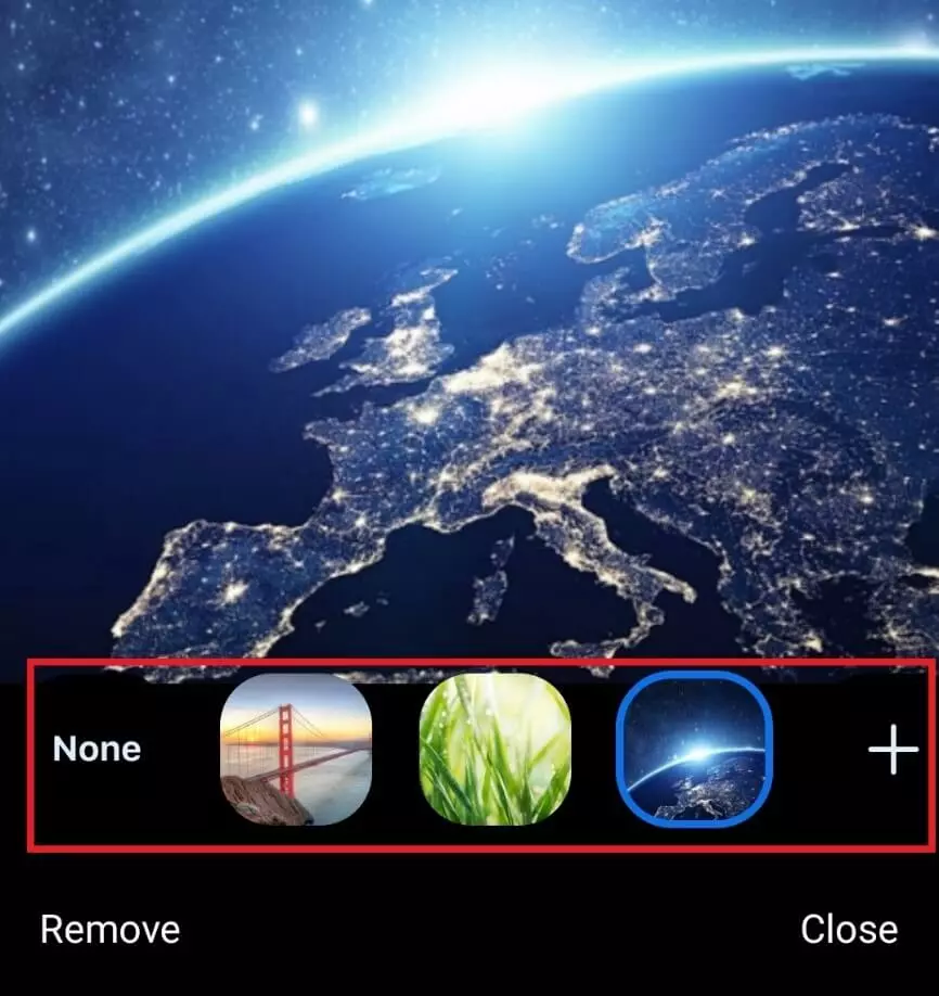 Image: Add Zoom background in Android app