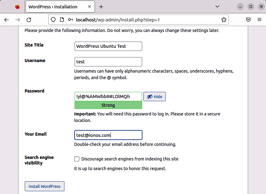 How to install WordPress on Ubuntu - IONOS CA