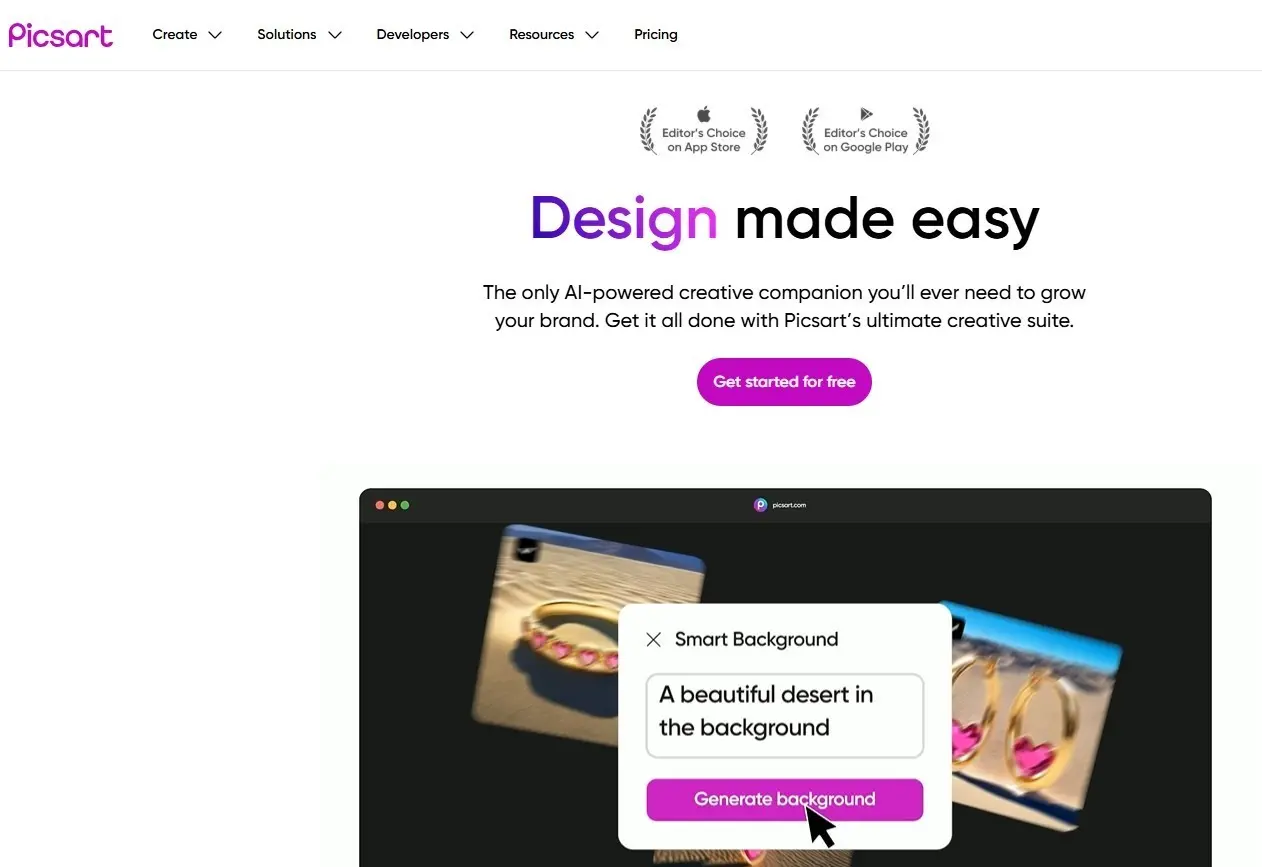 Picsart website Image: Picsart website
