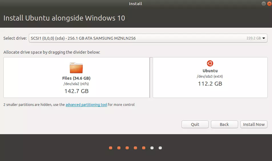 Image: Click “Install now” to install Ubuntu