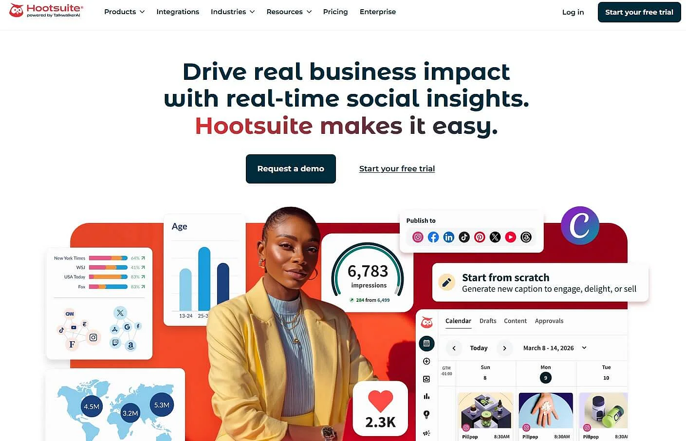 Hootsuite website Image: Hootsuite website