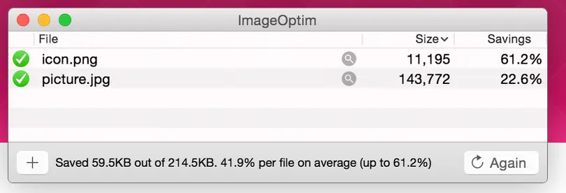 Image: Screenshot of ImageOptim