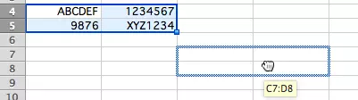 Image: Excel: Moving cells to the desired location