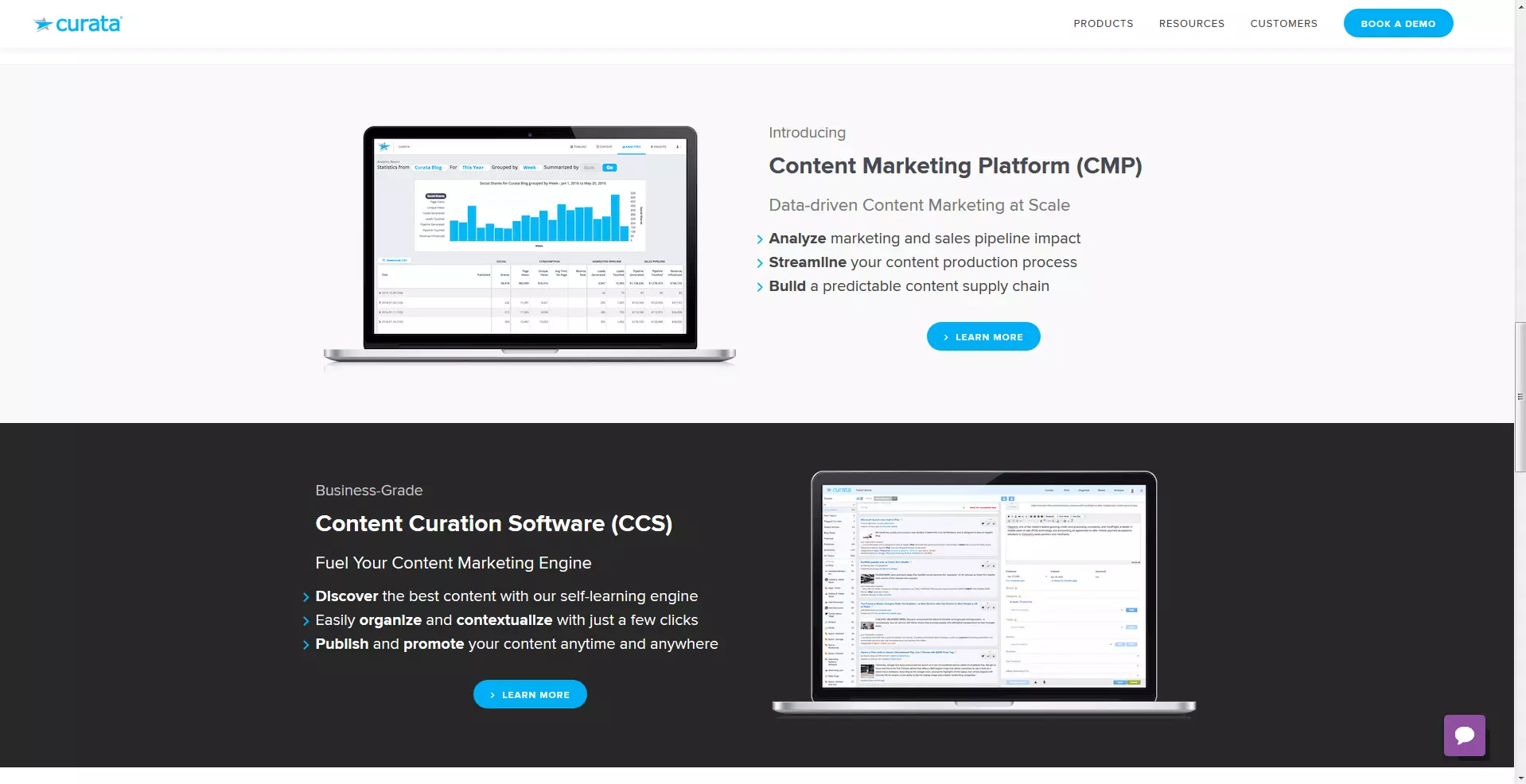 Image: Curata website