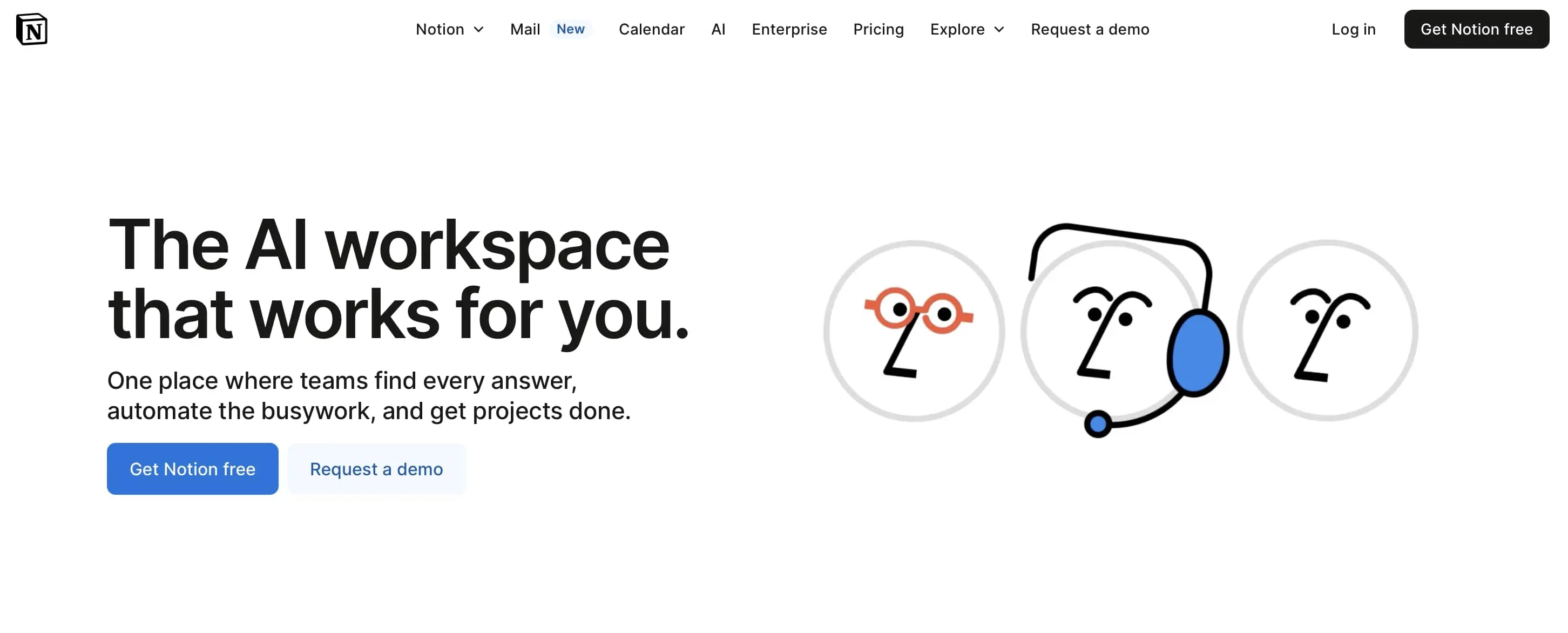Image: Screenshot of Notion website
