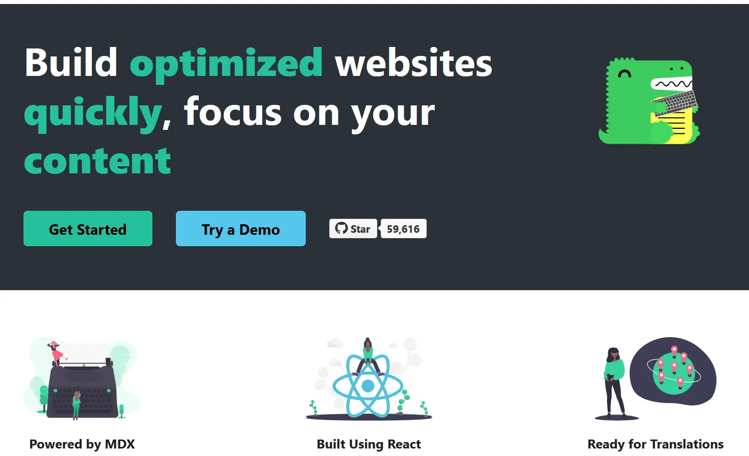 Image: Screenshot of the Docusaurus website