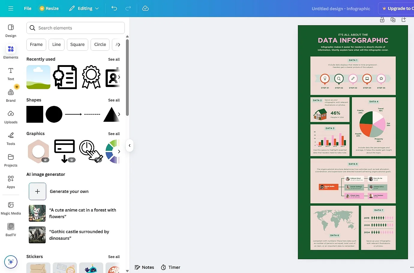 Canva user interface Image: Canva user interface