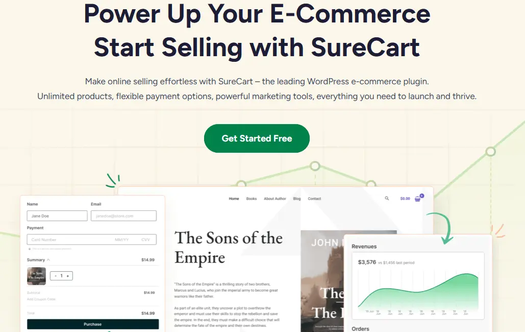 Image: SureCart website screenshot