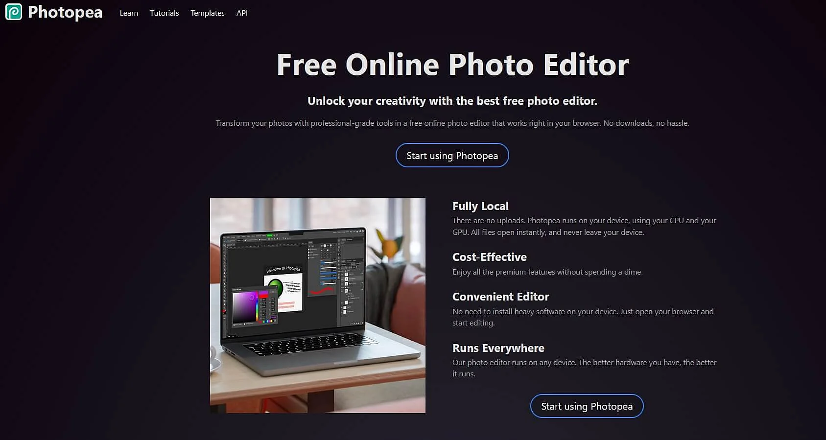 Photopea website Image: Photopea website