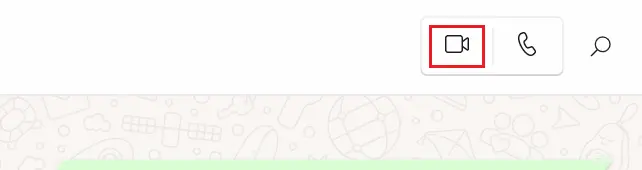 Image: The camera symbol for the WhatsApp video feature