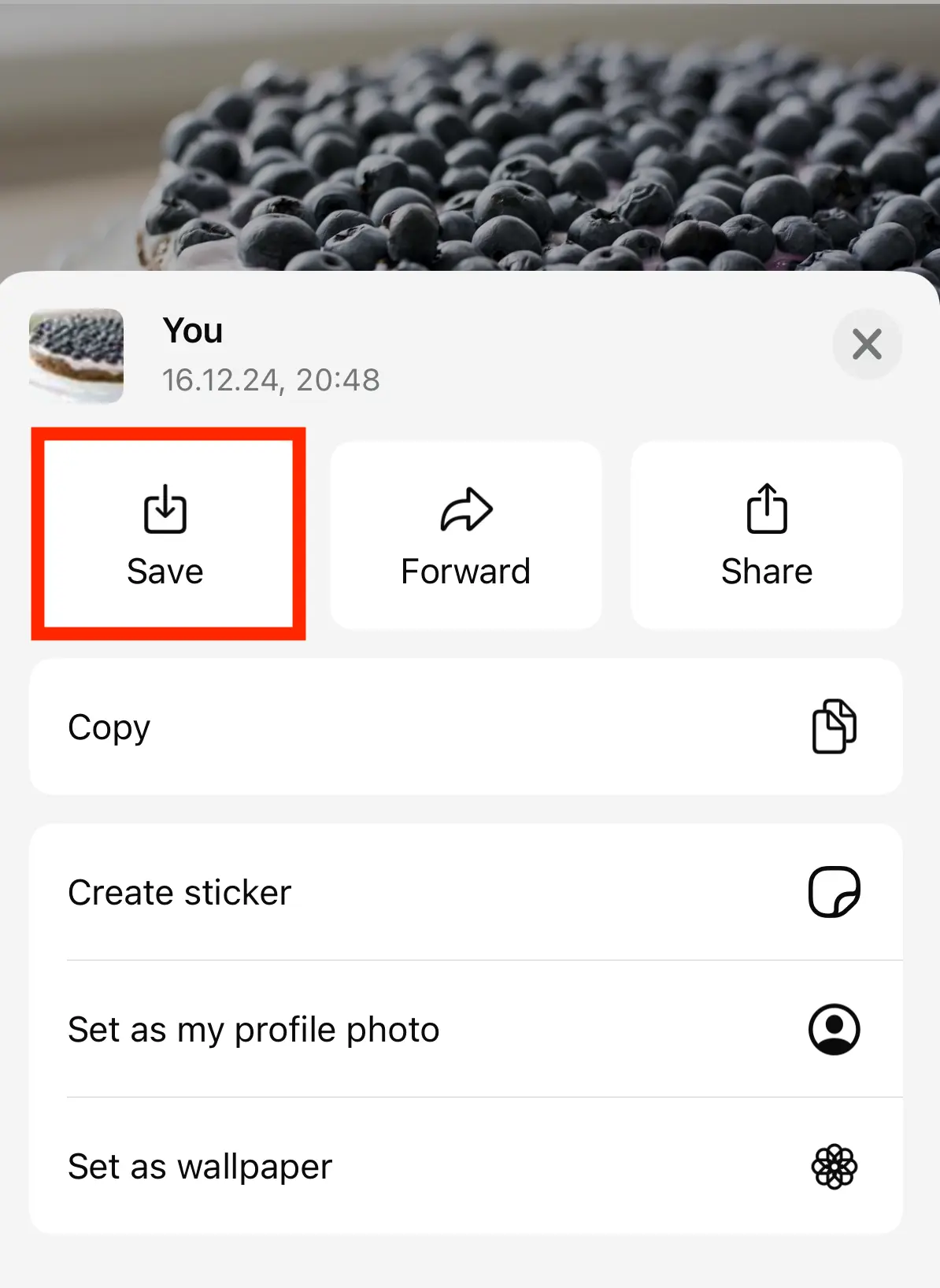 Image: Save image on your smartphone