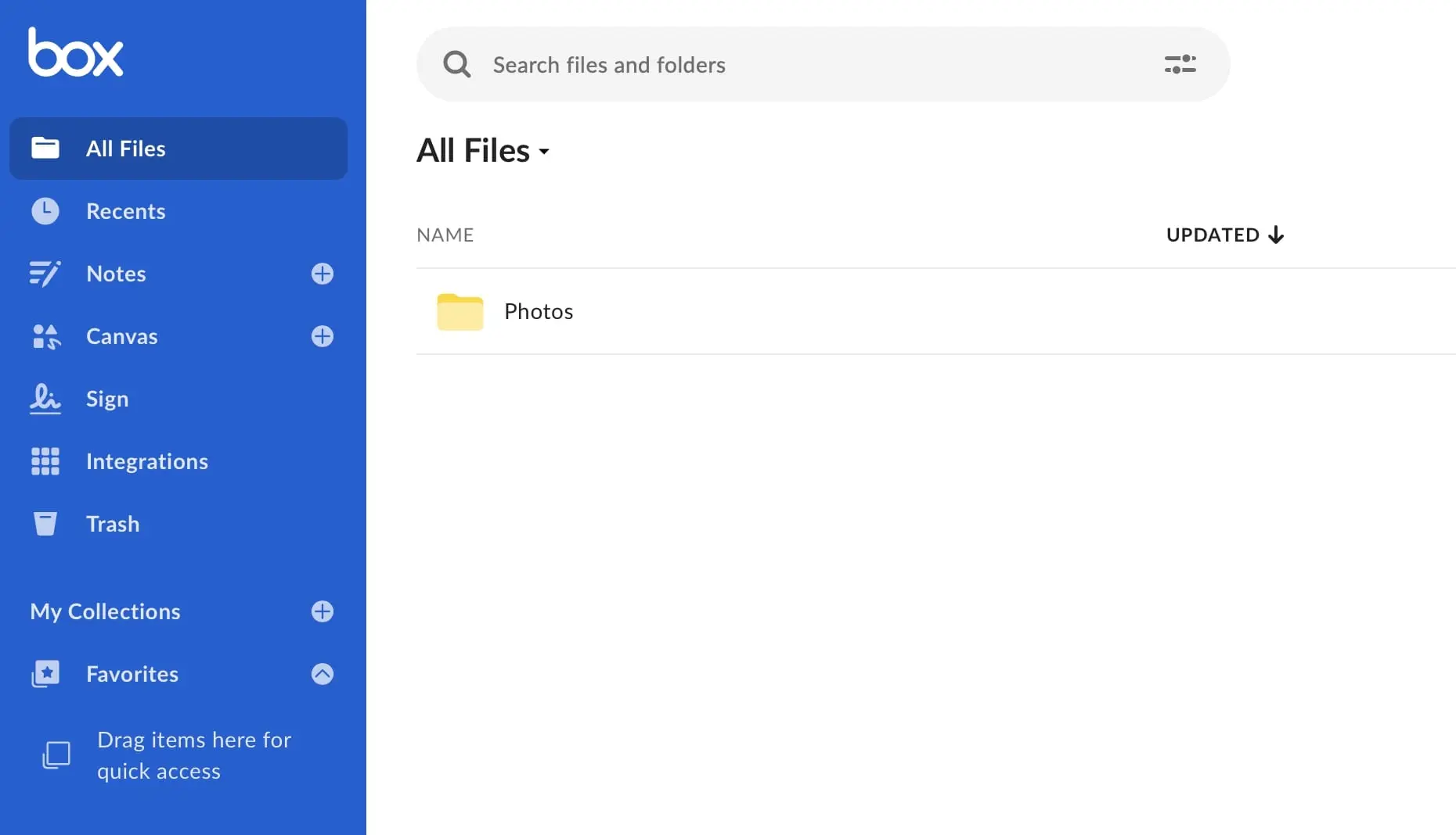 Box web interface Image: Box web interface