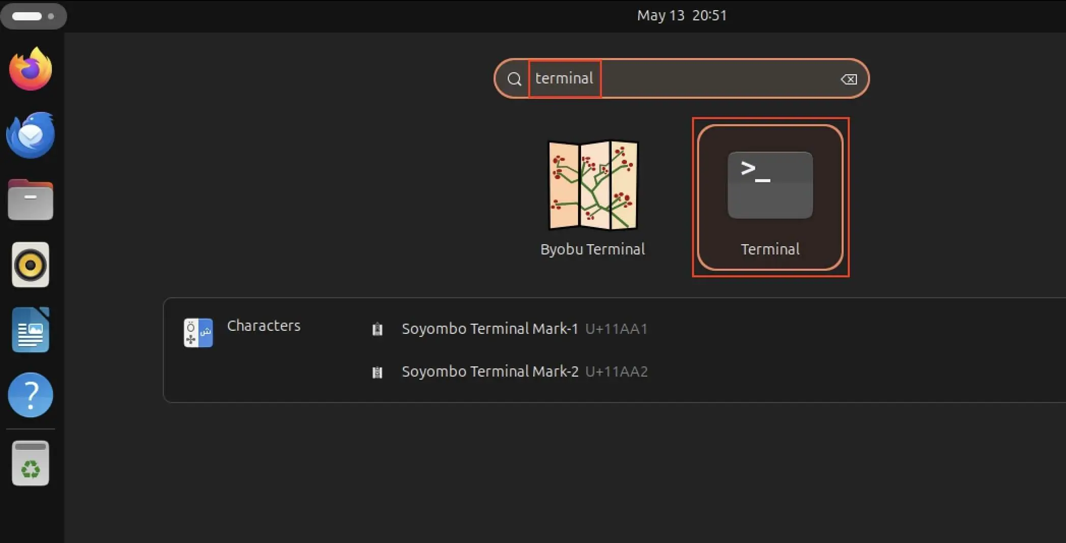 Image: Screenshot of the Ubuntu app searc