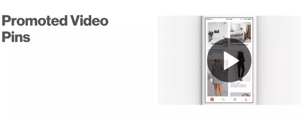 An example of a promoted video pin
