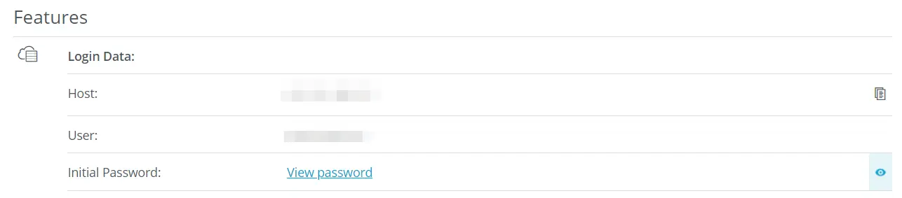 Image: IONOS: Login data in the customer account